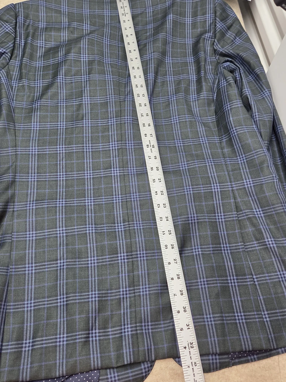 Men's Green Plaid Blazer Wool Xl Ivy League Dark Academia Black Watch Tartan